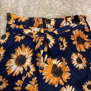 SHEIN Shorts - Paper bag Sunflower Shorts SHEIN Shorts - Paper bag Sunflower Shorts